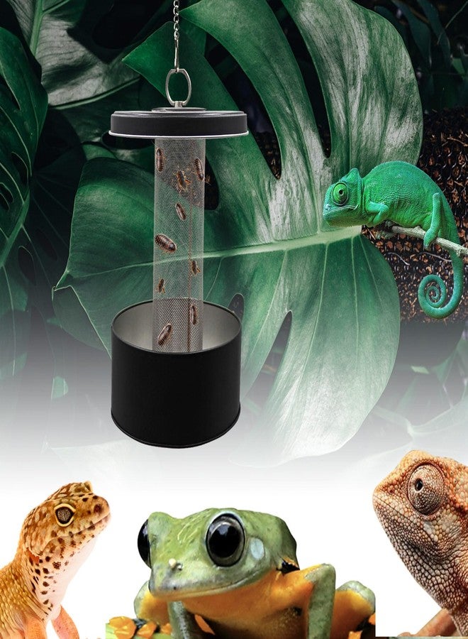 MHLLGN Chameleon Food Bowl, Lizard Feeder, Reptile Food Cup, Chameleon Cage Accessories, Dubia Roaches Mealworms Superworms Organizer with Column for Prey to Climb and Move - Image 5